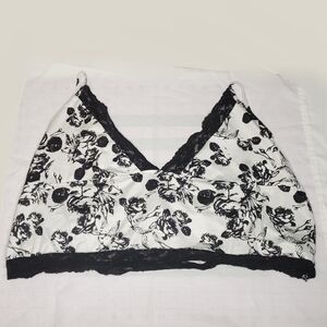 Cute Black And White Short Lounge Set Toile Lace Trim 3x Xxl